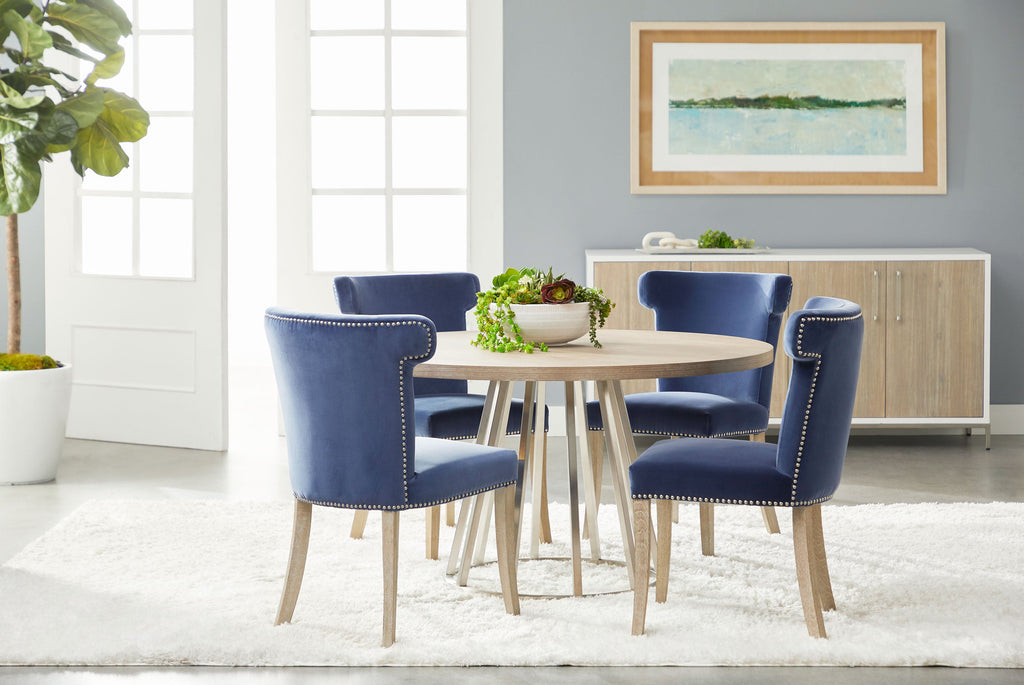 Celina Dining Chair, Denim Velvet