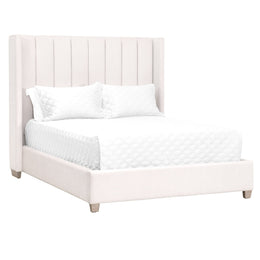 Chandler Queen Bed, Cream Velvet