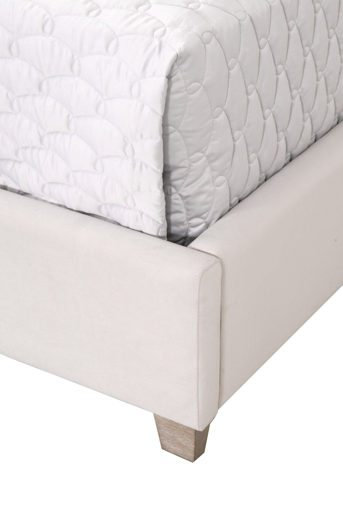 Chandler Standard King Bed, Cream Velvet