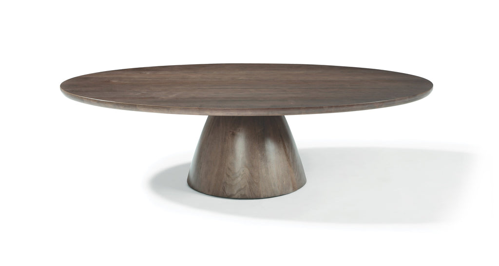 Cheers Large Oval Cocktail Table In Stormy Maple Finish