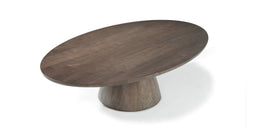 Cheers Large Oval Cocktail Table In Stormy Maple Finish