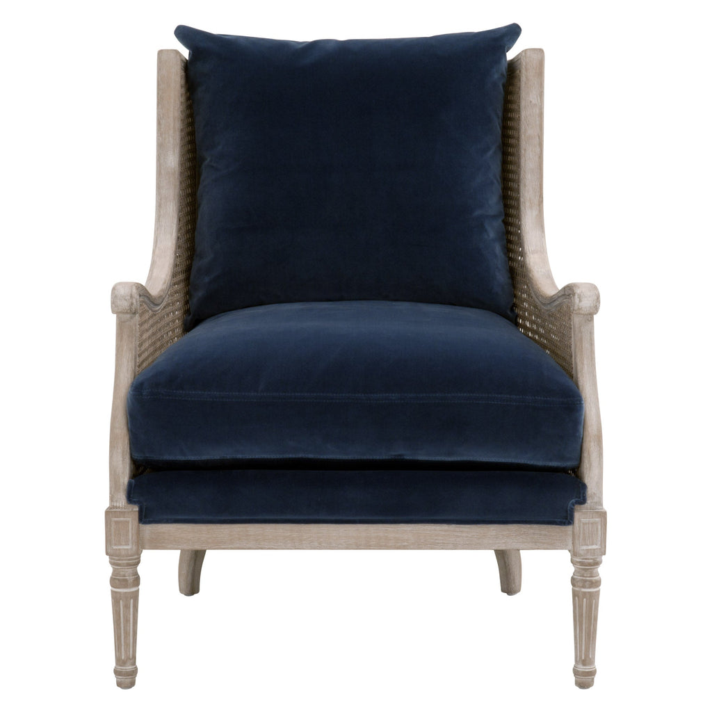 Churchill Club Chair, Denim Velvet