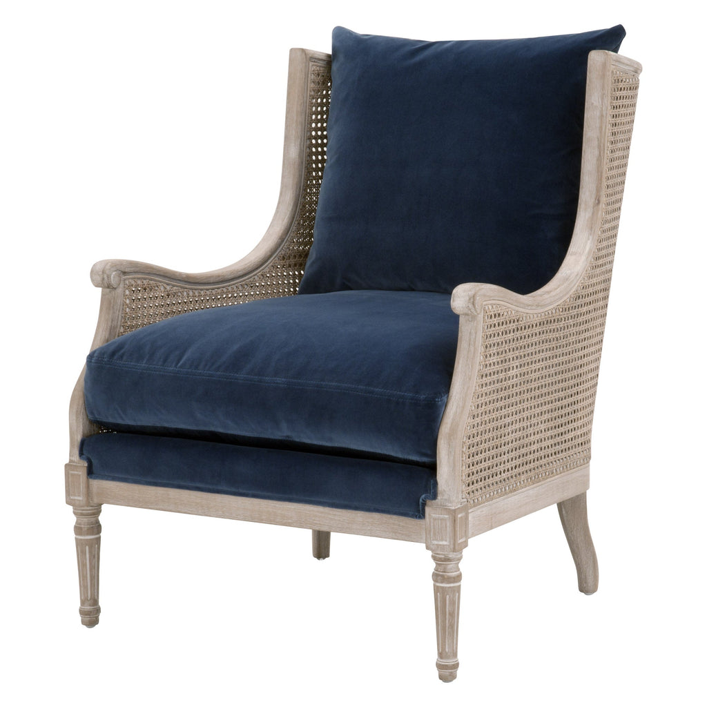 Churchill Club Chair, Denim Velvet