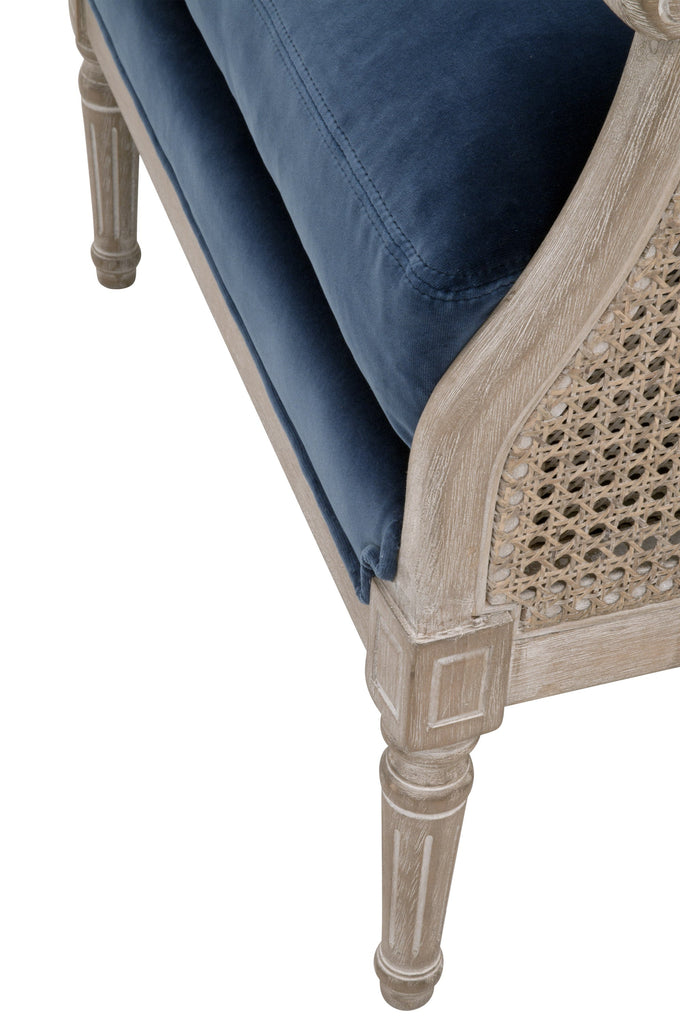 Churchill Club Chair, Denim Velvet