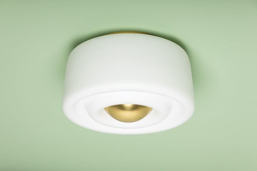 Ciela Flush Mount, Aged Brass