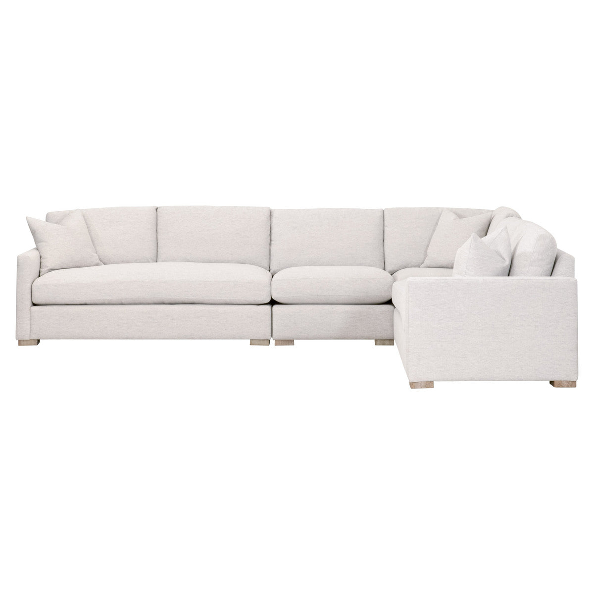Clara Modular 2-seat Right Slim Arm Sofa - Natural Gray Oak