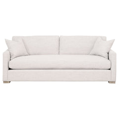 Clara 86" Slim Arm Sofa, Stone Basketweave