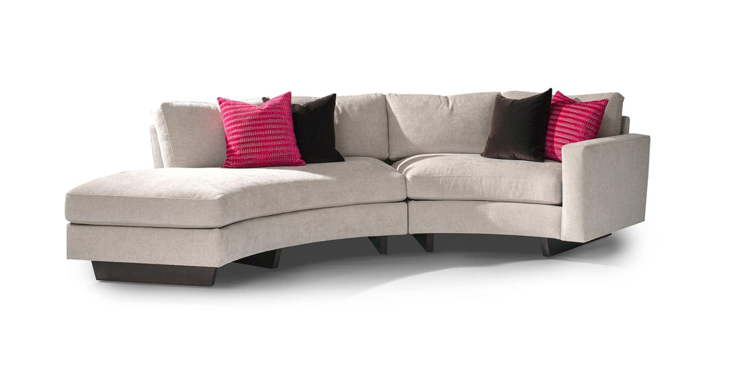Clip 2 Sectional In Gray Fabric