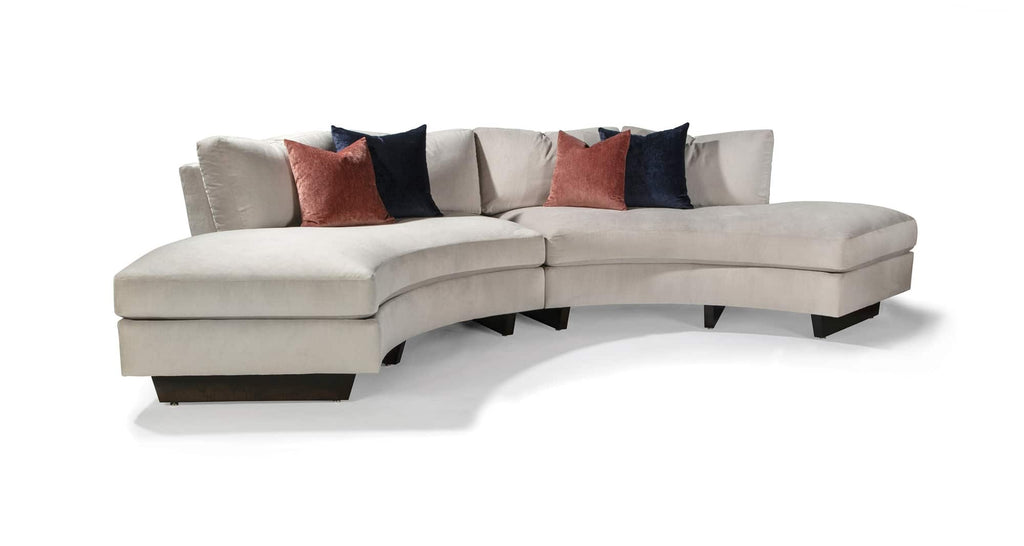 Clip 2 Two Chaise Sectional In Gray Fabric
