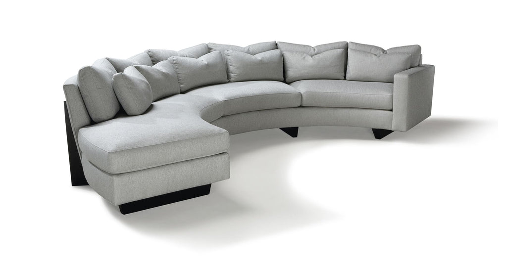 Clip Sectional In Gray Fabric