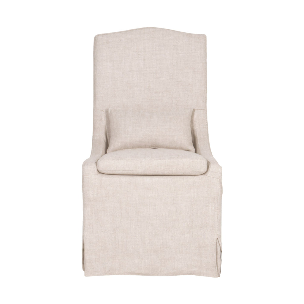 Colette Slipcover Dining Chair, Set of 2, Bisque French Linen