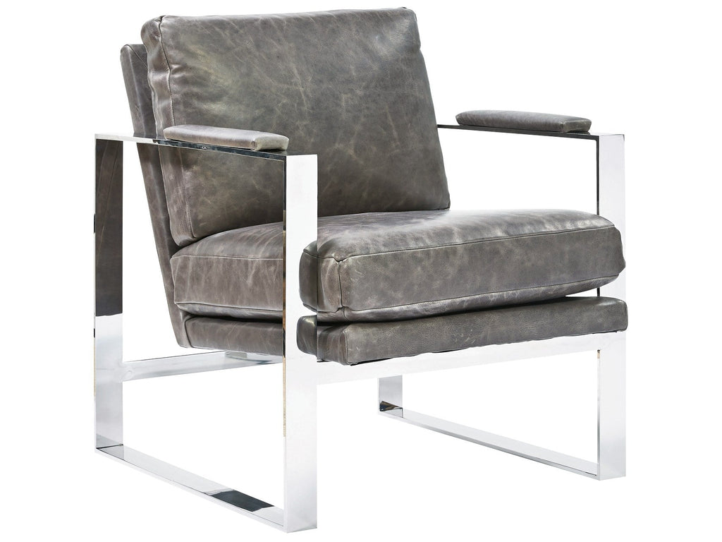 Corbin Accent Chair - Grey Leather