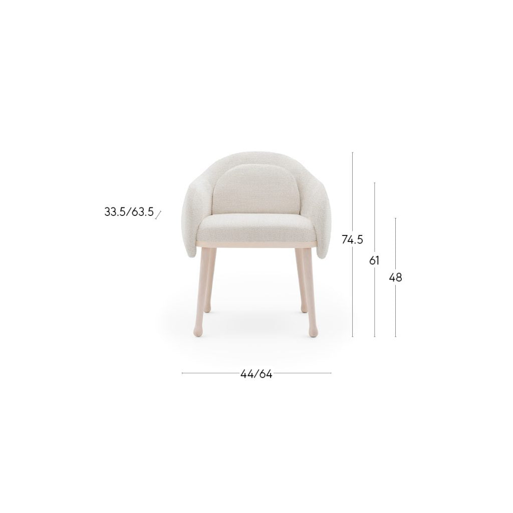 Corolla 270, Lacquered Beech, Select Fabric