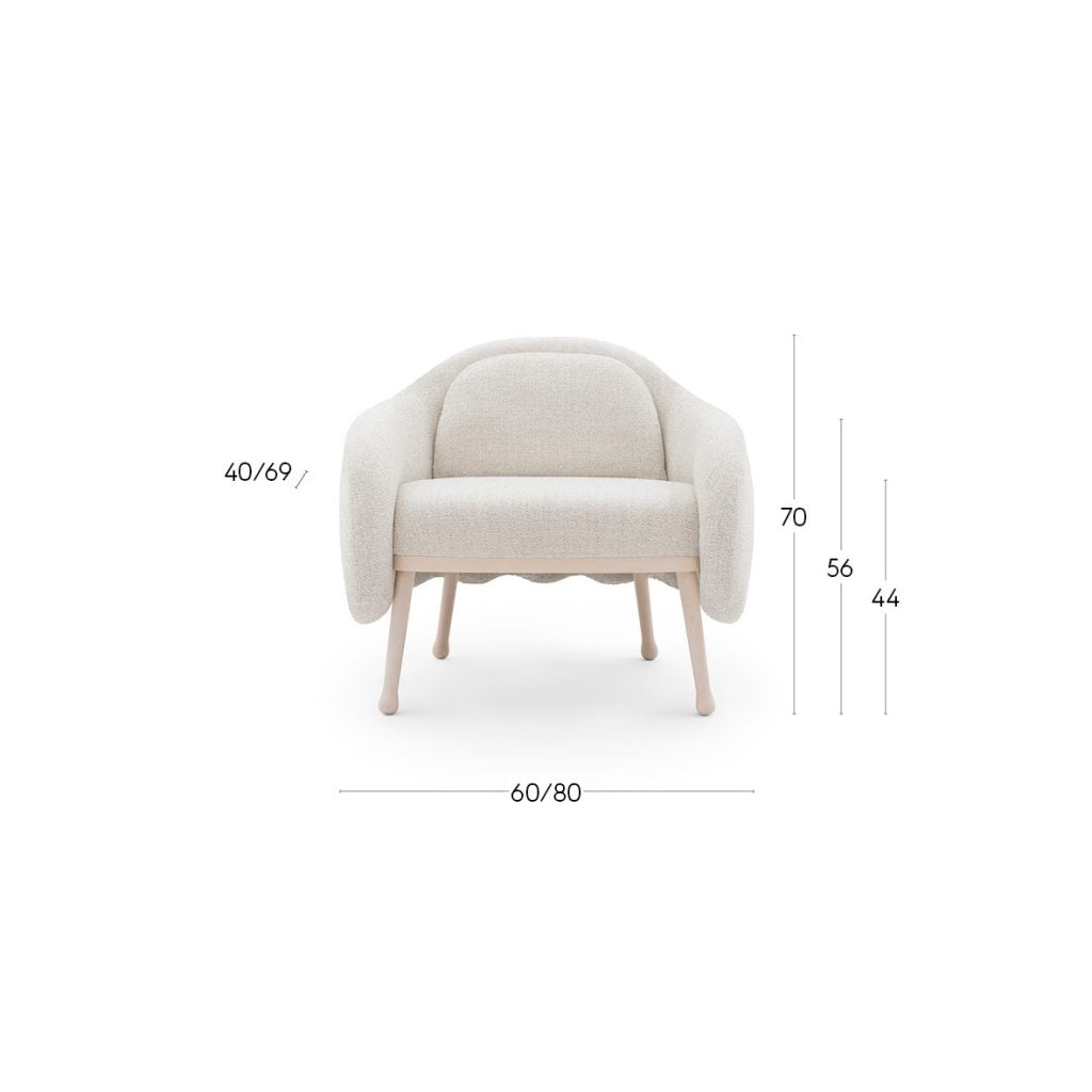 Corolla 271, Lacquered Beech, Select Fabric