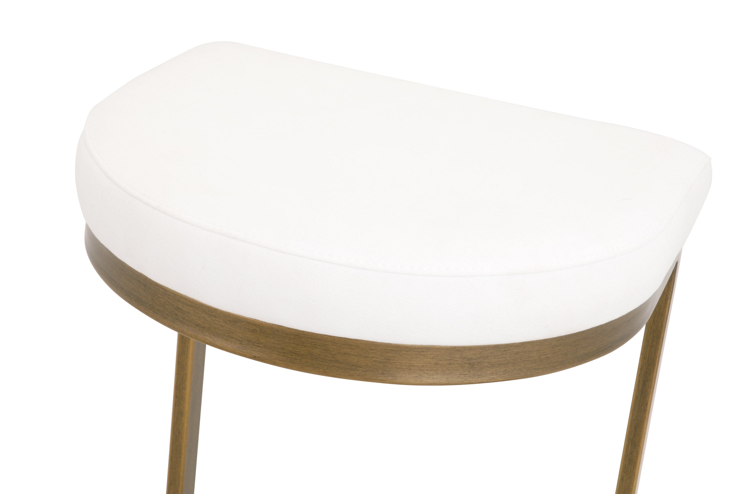 Cresta Counter Stool, Pearl, Brushed Gold