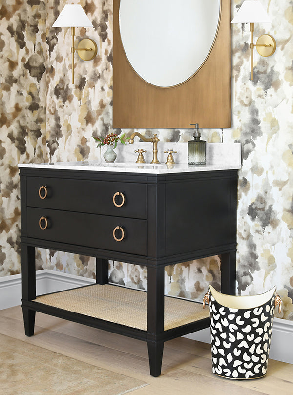 Oval Wastebasket With Lion Handles
