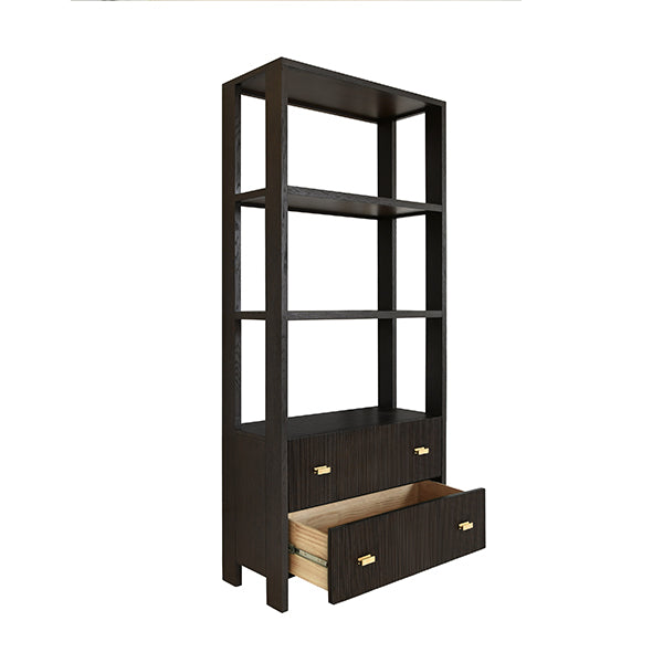 Davie Etagere, Dark Espresso Oak