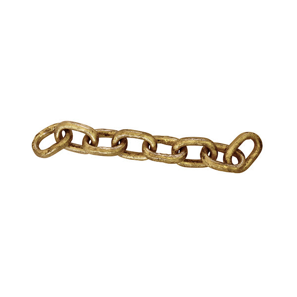 Aluminum Metal Chain Link Object In Textured Brass Finish