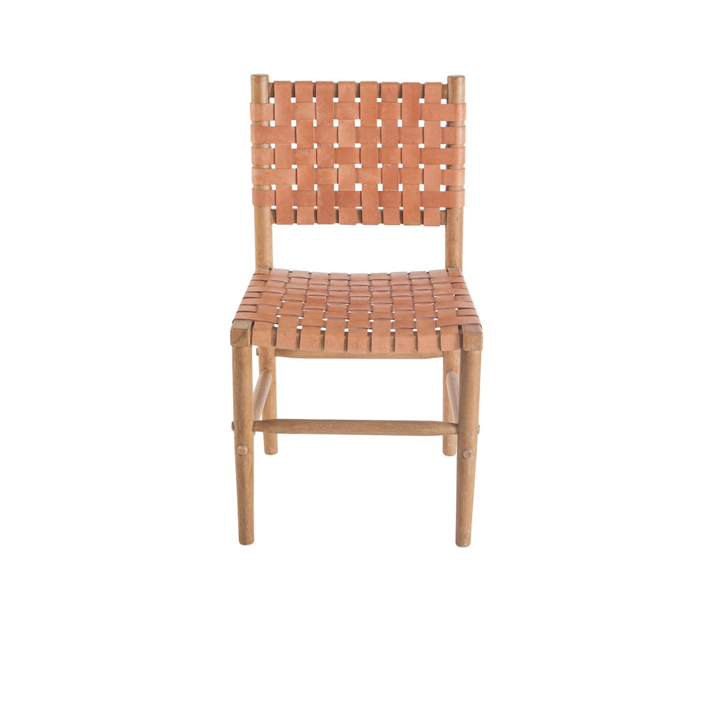 Dining Chair Perry. Woven Leather Natura