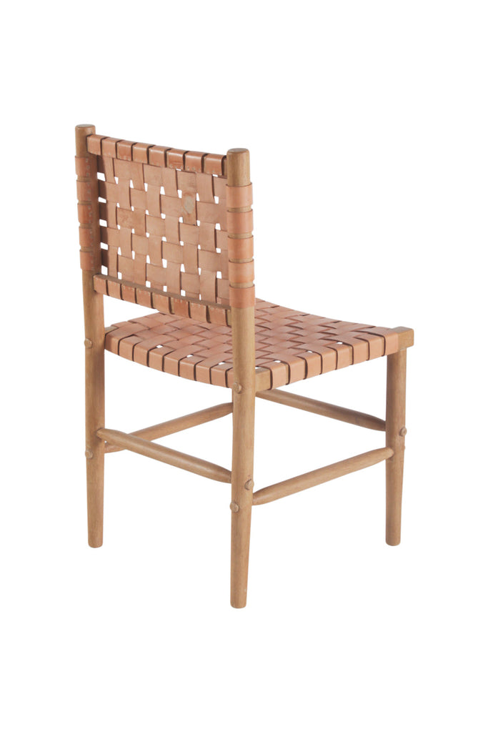 Dining Chair Perry. Woven Leather Natura