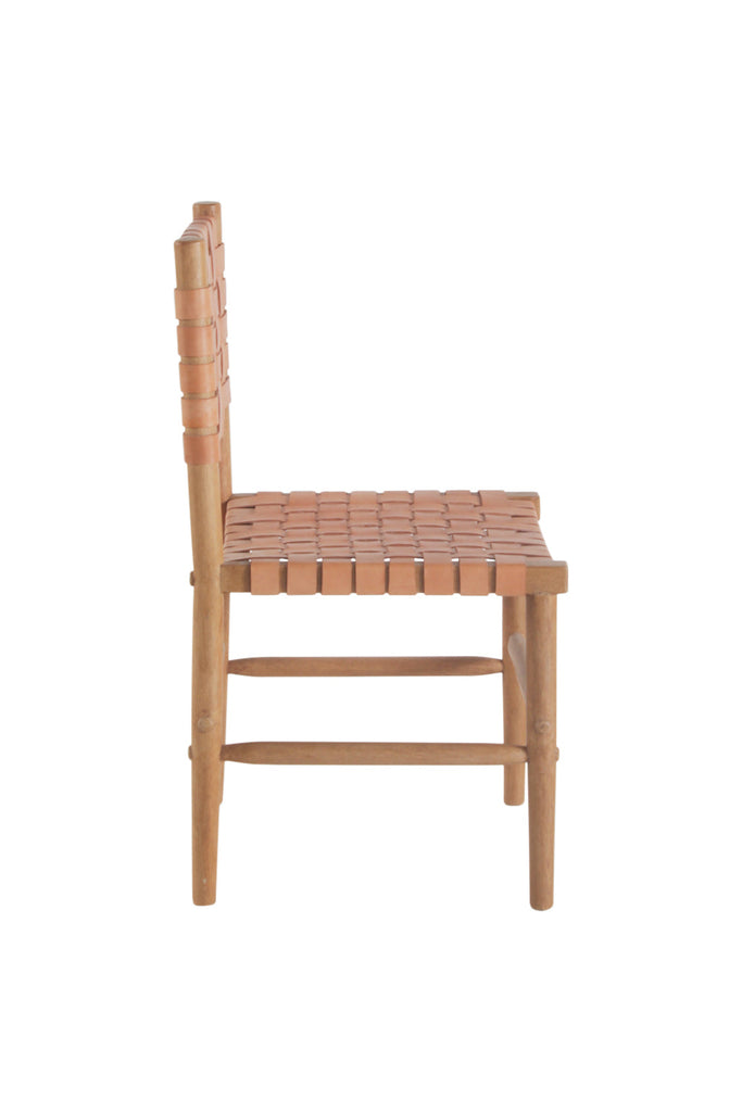 Dining Chair Perry. Woven Leather Natura