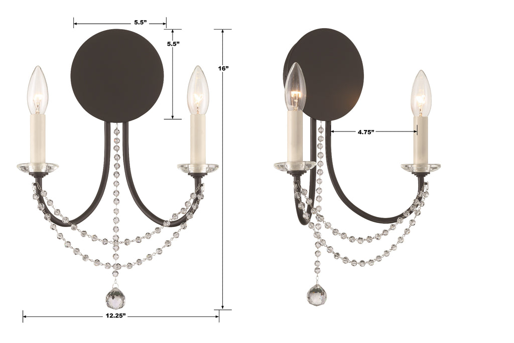 Delilah 2 Light Sconce