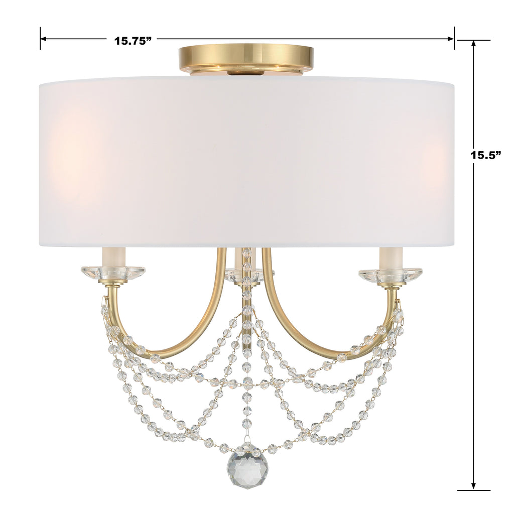 Delilah 3 Light Semi Flush