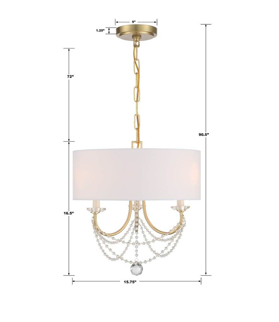 Delilah 3 Light Mini Chandelier