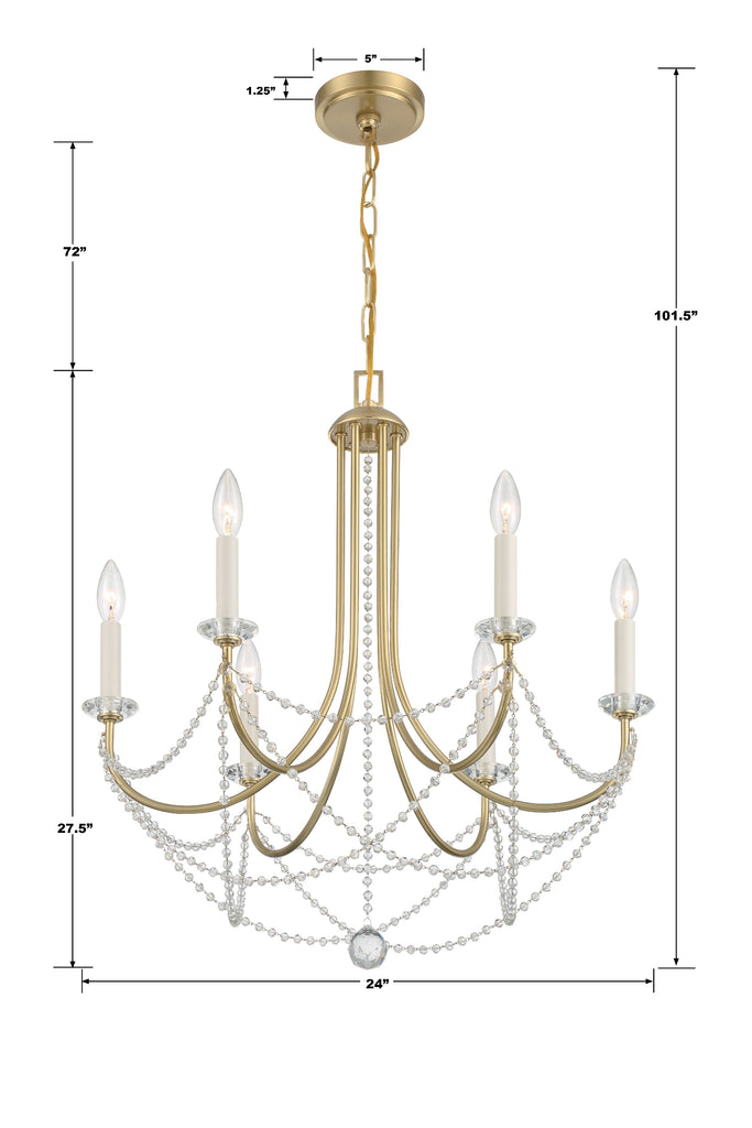 Delilah 6 Light Chandelier