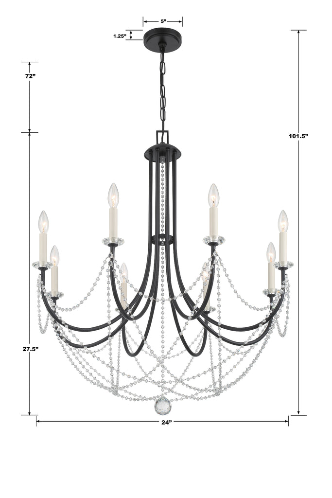 Delilah 8 Light Chandelier