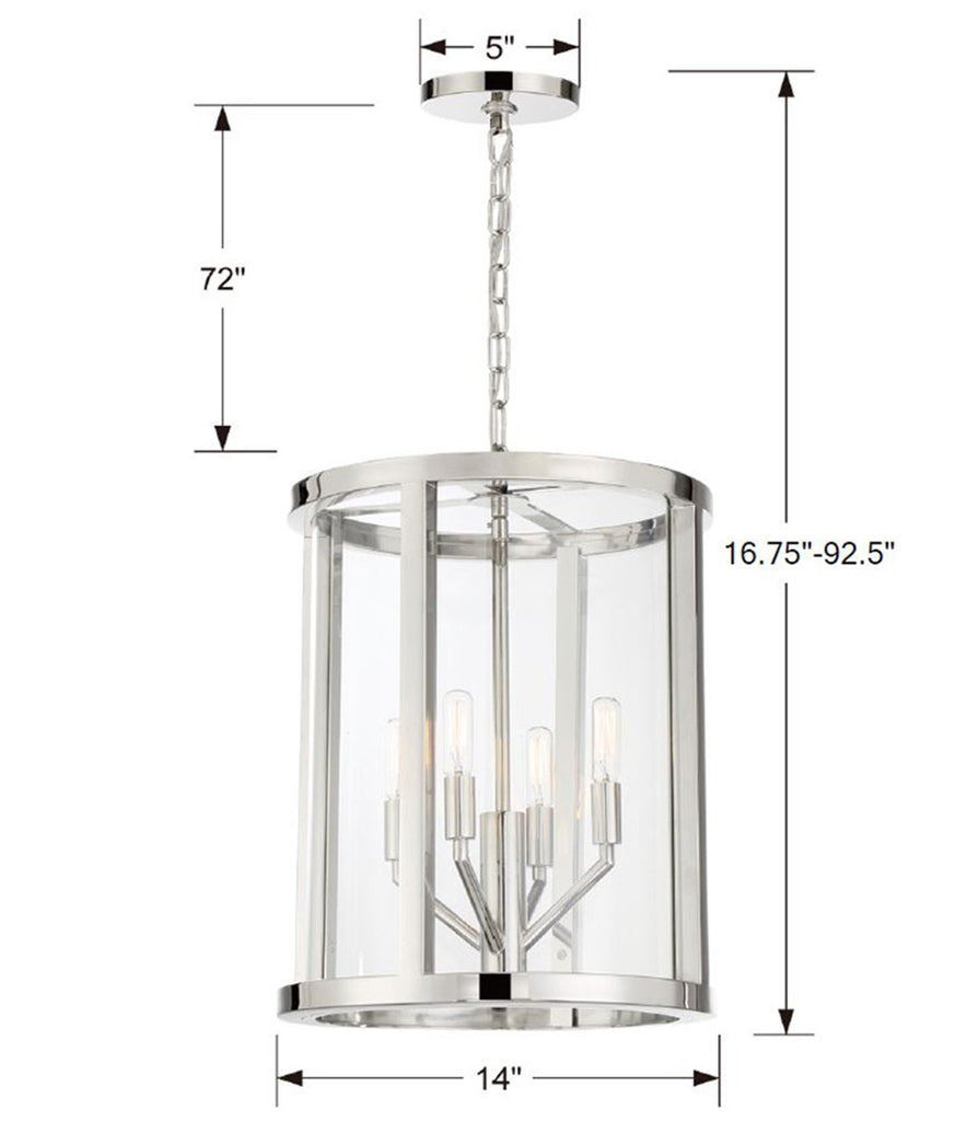 Libby Langdon Devon 4 Light Lantern Chandelier