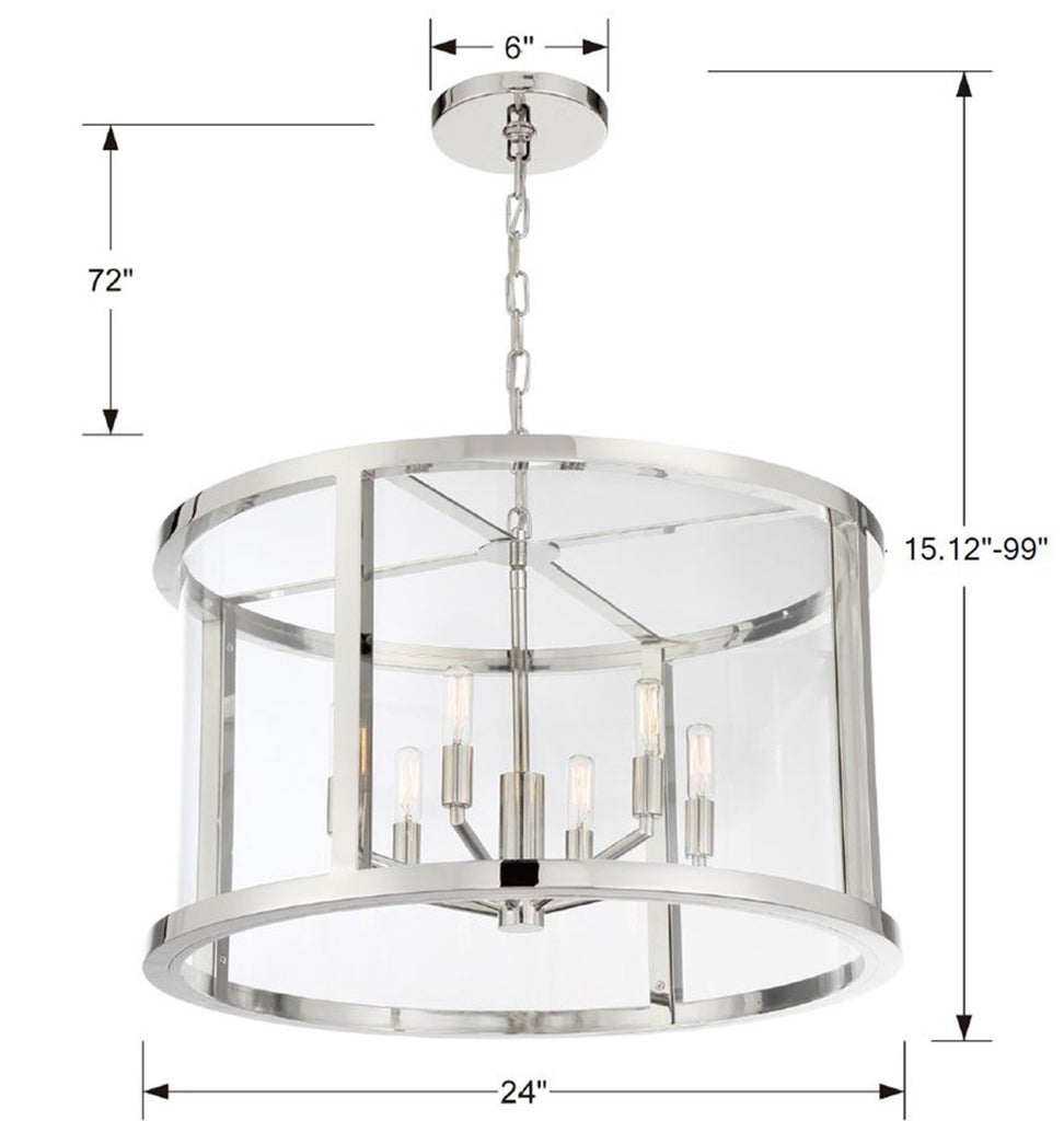 Libby Langdon Devon 6 Light Lantern Chandelier