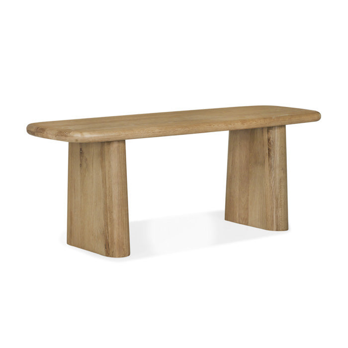 Laurel Solid White Oak Dining Bench, Natural