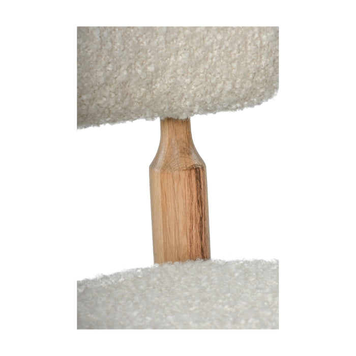 Centro Upholstered Oak Counter Stool - Natural