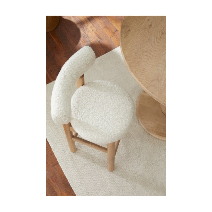 Centro Upholstered Oak Counter Stool - Natural