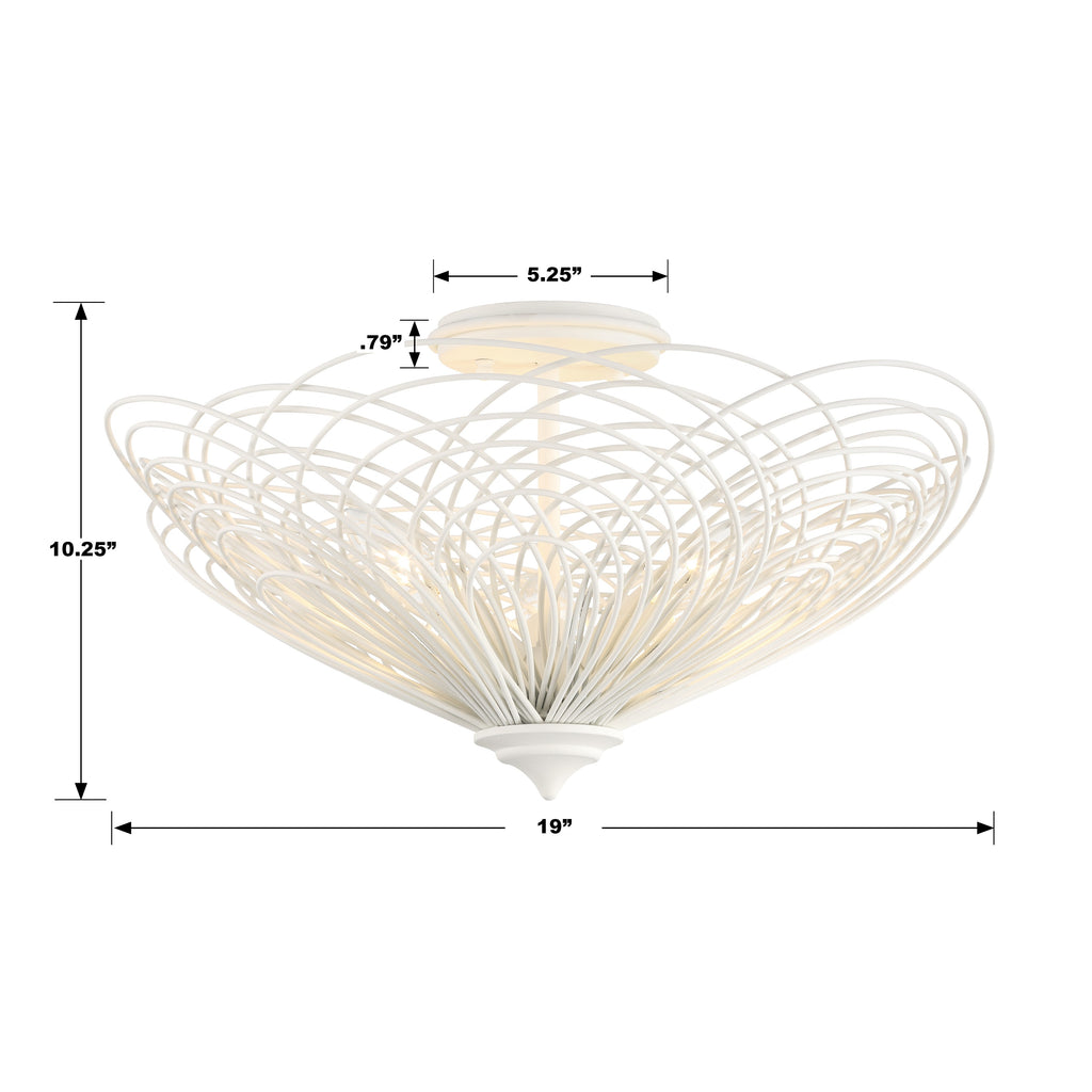 Doral 3 Light Semi Flush