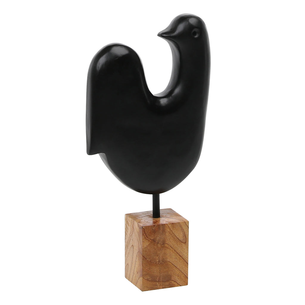 Brudi Albasia and Jempinis Tropical Wood Hand Carved Bird Figure, All Tails