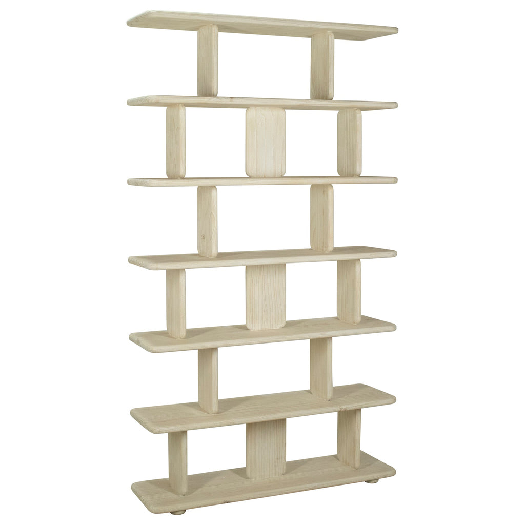 Lilah 84" Tall White Wash Cubed Bookcase