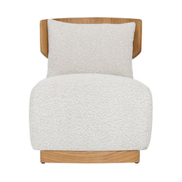 Montrose Occasional Chair Boucle Upholstery and Mindi Wood - Beige and Natural