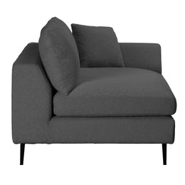 Oslo 113" Modern LAF Sofa Chaise Boucle Charcoal Grey