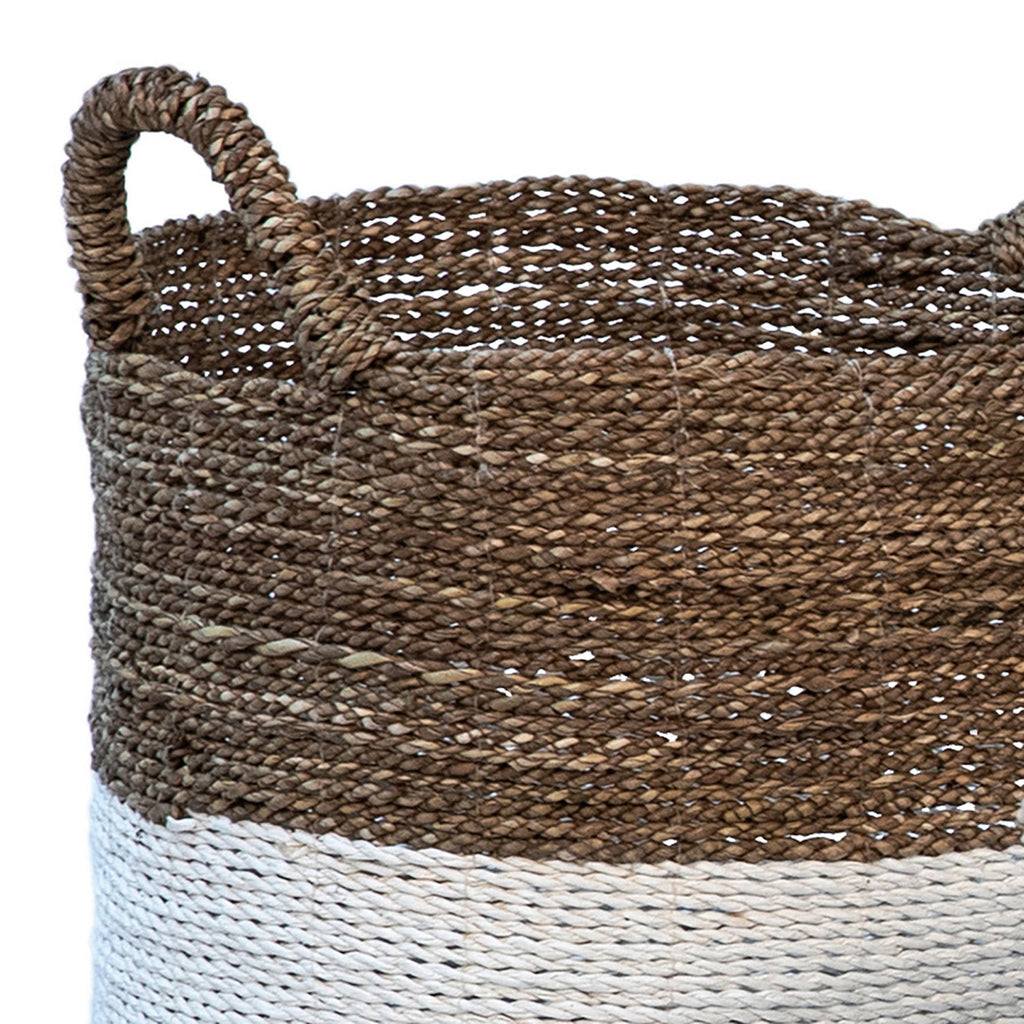 Himiko Hand Woven Tri-Colored Sea Grass Nesting Storage Baskets, Set of 4