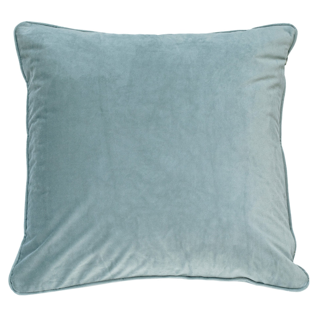 Sonora Plush Velvet 20x20 Square Throw Pillow, Sky Blue