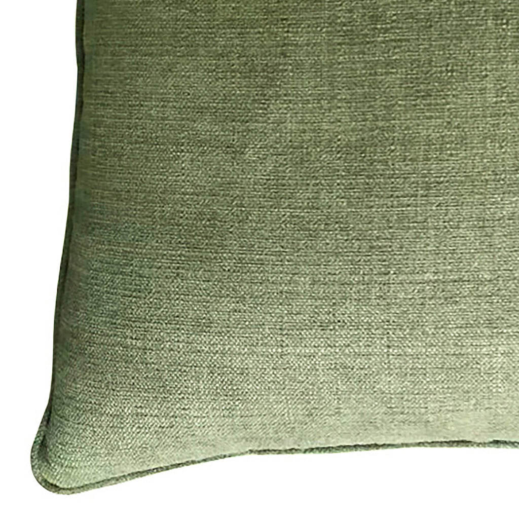 Landon 20"x20" Chenille Down Filled Square Pillow in Olive Green