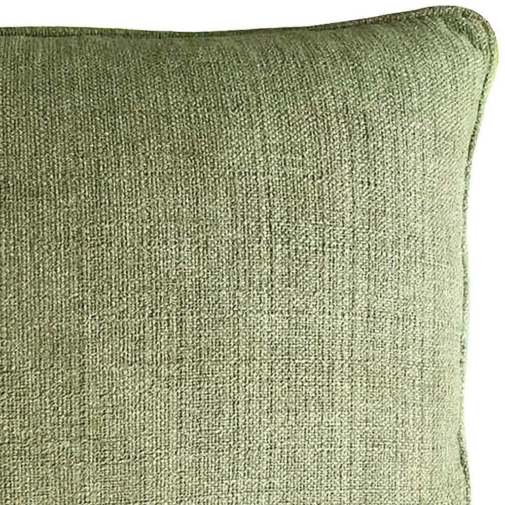 Landon 20"x14" Chenille Down Filled Kidney Pillow in Olive Green