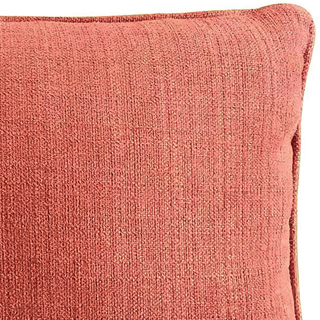 Landon 20"x14" Chenille Down Filled Kidney Pillow in Terra Cotta