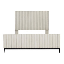 Silvia Bed Rubber Wood and Oak Veneer - Light Grey Wash