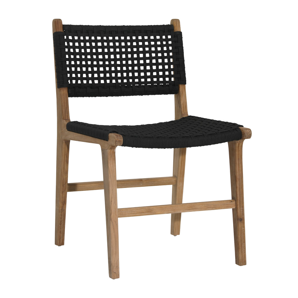 Albano Outdoor Dining Chair Teak Wood - Natural and Black