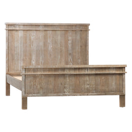 Marcus Antique Finish Reclaimed Pine Panel Bed in Eastern King