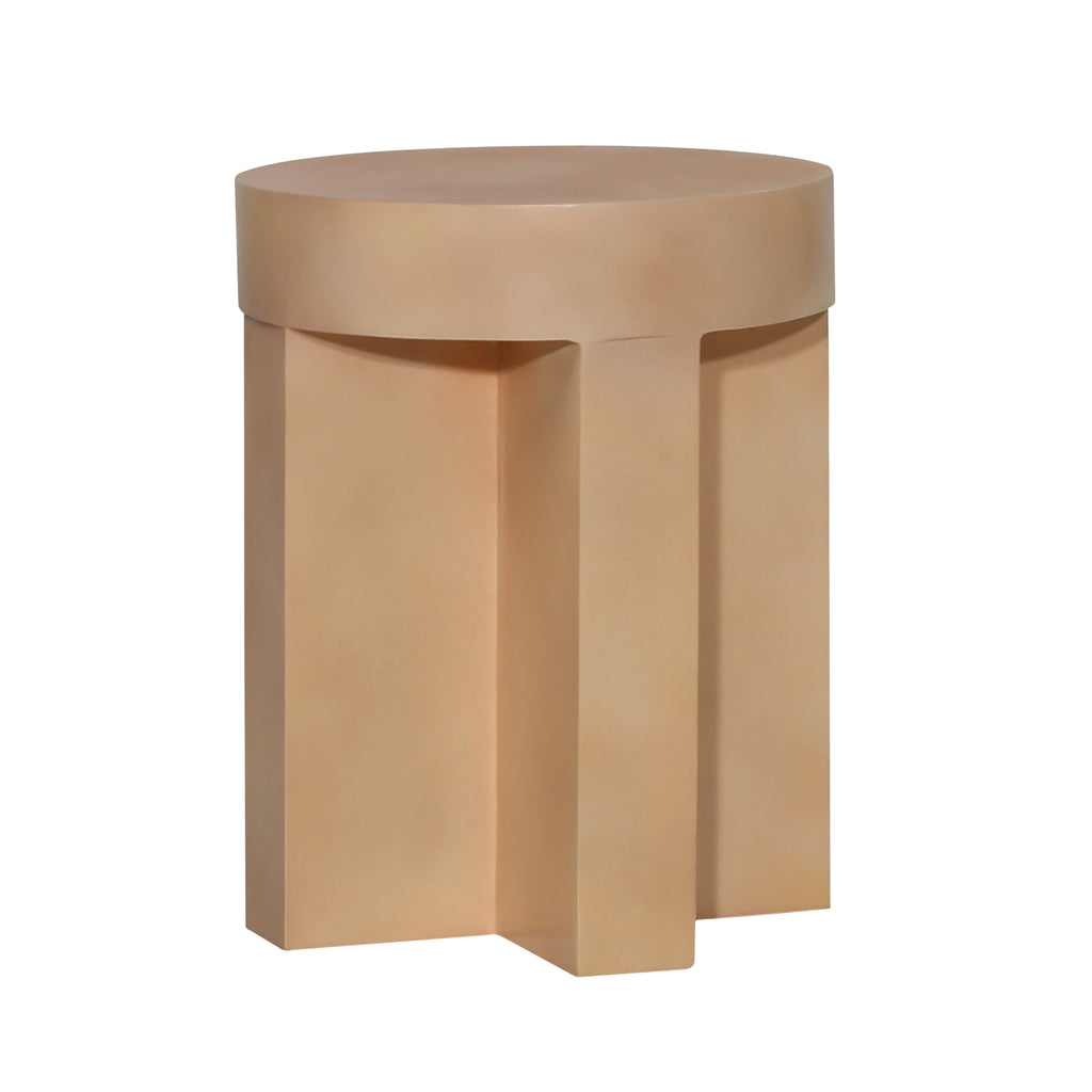 Starla Side Table Paper Mache, Corrugated Honeycomb - Terracotta