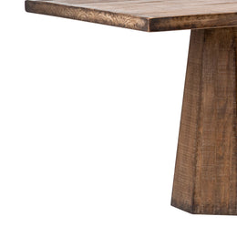 Xavier 96" Rectangular Medium Brown Reclaimed Pine Double Pedestal Dining Table